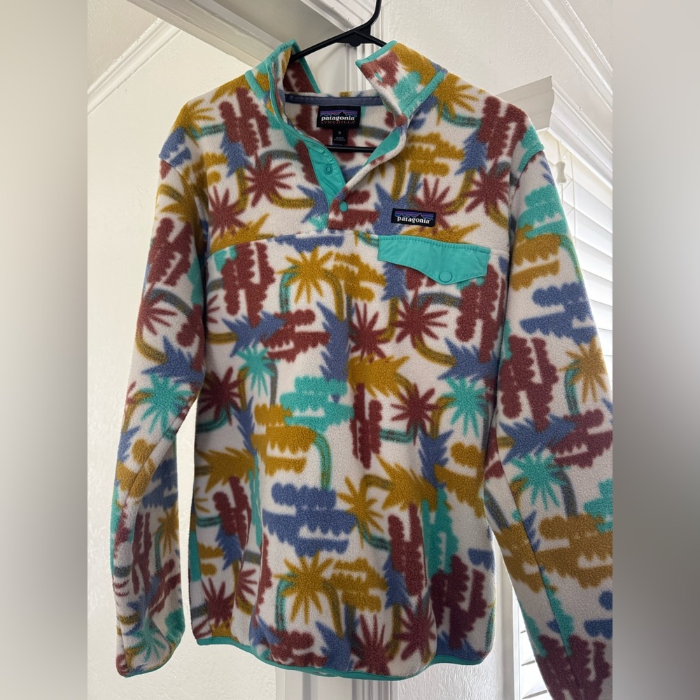Patagonia Synchilla Teal and Multicolor Fleece